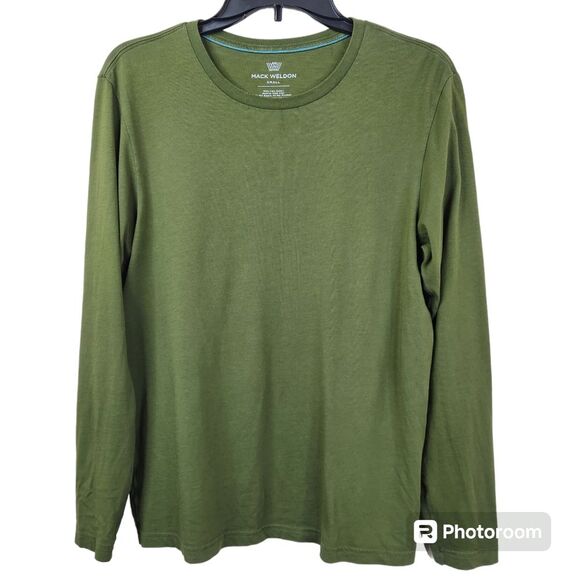 Mack Weldon Long Sleeve Minimalist Pima Cotton Tee Small - Picture 1 of 5